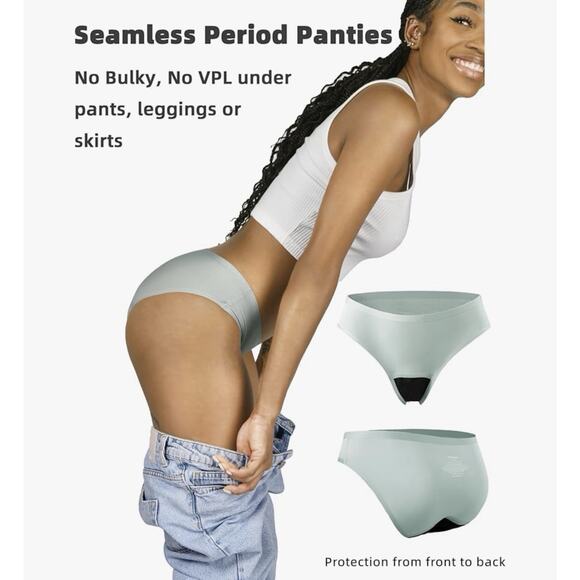 Period Underwear For Women Seamless Bikini Regular Absorbency Leakproof 4pcs-2XL - Picture 13 of 16